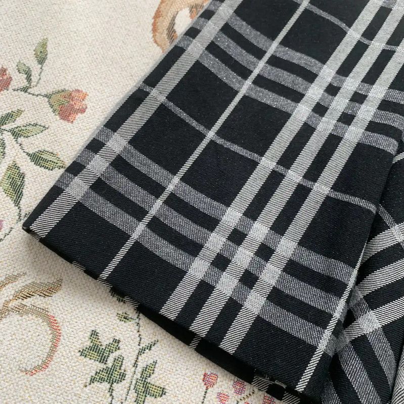 Burberry Burberry Black Plaid Wool Skirt for Women Size 23" - 2 Thumbnail