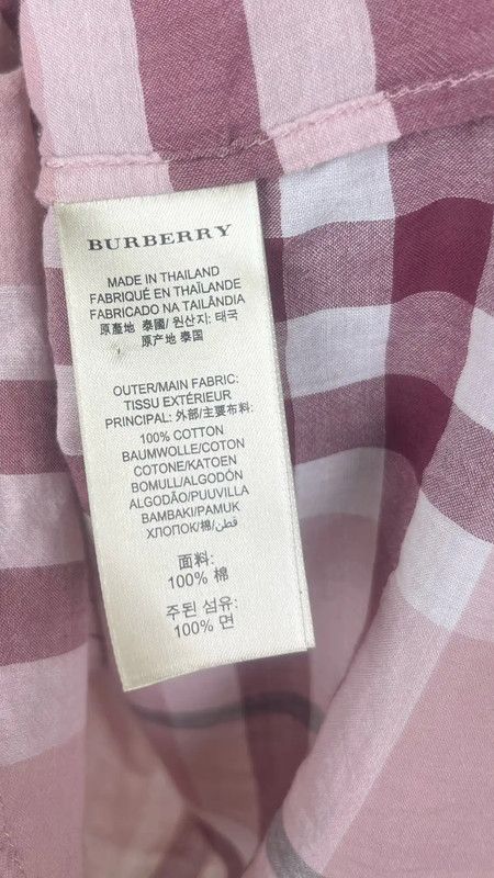 Burberry Pink Cotton Women\'s Shirt S Size