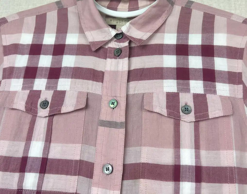 Burberry Pink Cotton Women\'s Shirt S Size