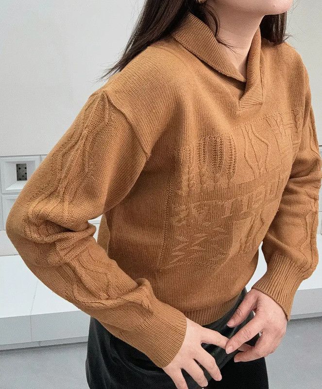 Burberry Burberry Camel Wool Knit Sweater for Women Size M / US 6-8 / IT 42-44 - 3 Thumbnail