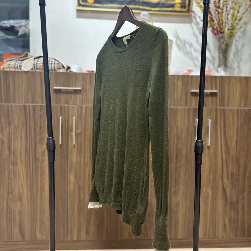 Burberry Burberry Green Wool Knit Long Sleeve Sweater Size S / US 4 / IT 40 - 3 Thumbnail