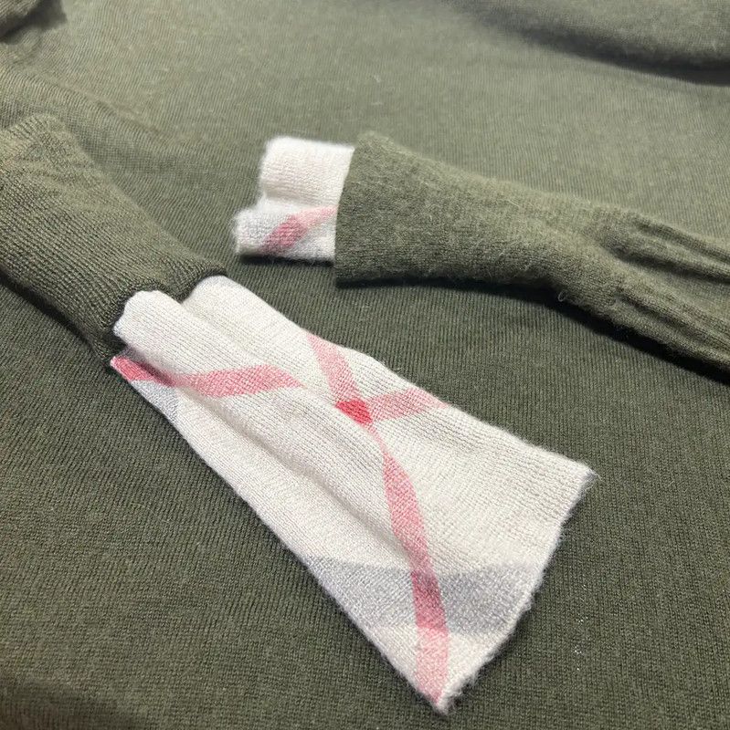 Burberry Burberry Green Wool Knit Long Sleeve Sweater Size S / US 4 / IT 40 - 8 Thumbnail