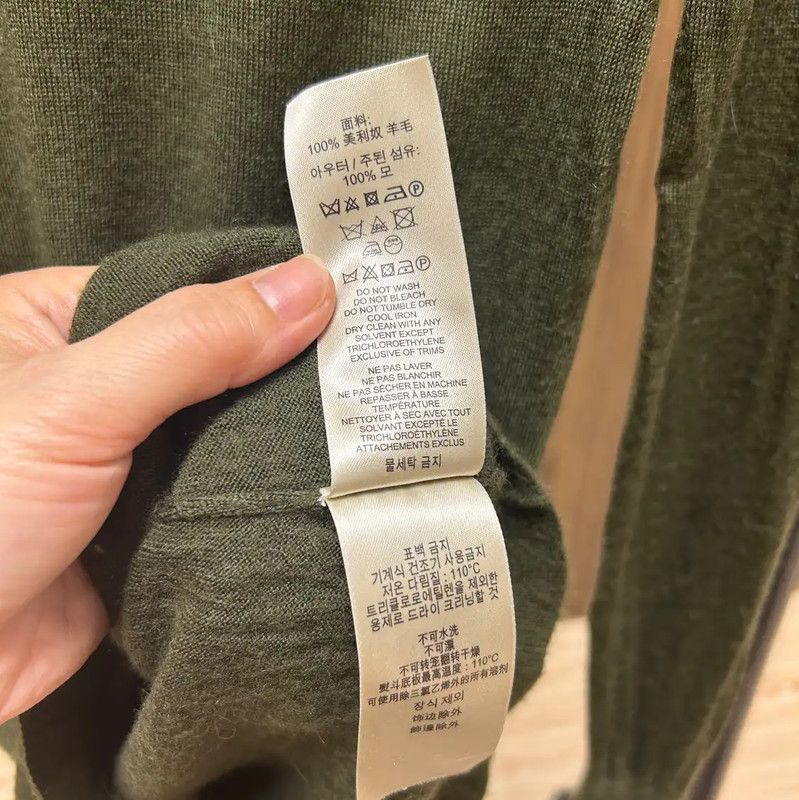 Burberry Burberry Green Wool Knit Long Sleeve Sweater Size S / US 4 / IT 40 - 6 Thumbnail