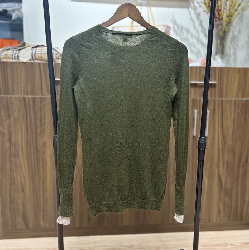 Burberry Burberry Green Wool Knit Long Sleeve Sweater Size S / US 4 / IT 40 - 2 Thumbnail