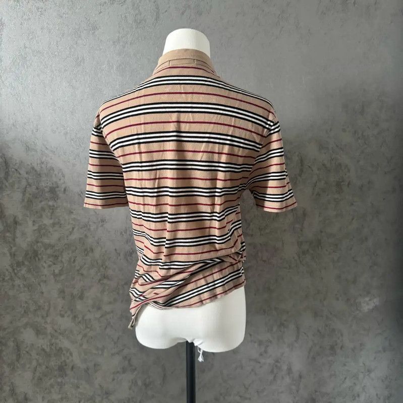 Burberry Burberry Brown Stripe Short-Sleeve Shirt Size M / US 6-8 / IT 42-44 - 5 Thumbnail