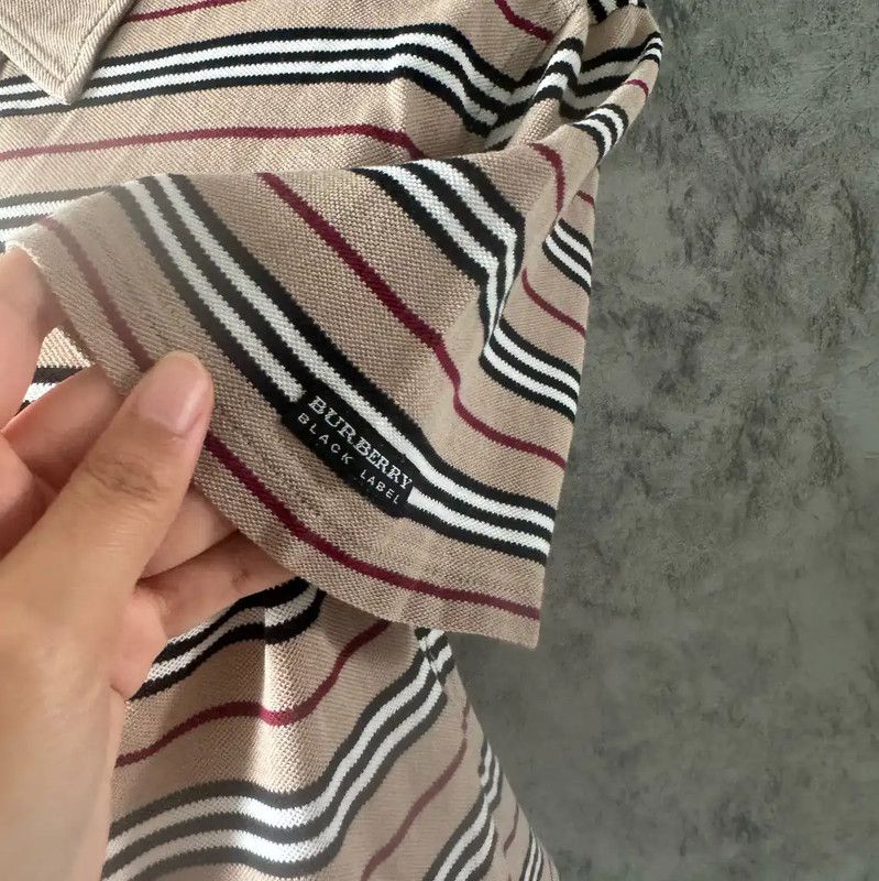 Burberry Burberry Brown Stripe Short-Sleeve Shirt Size M / US 6-8 / IT 42-44 - 7 Thumbnail