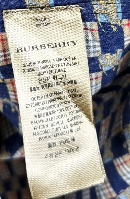 Burberry Burberry Women's Cotton Navy Shirt Size ONE SIZE - 5 Thumbnail