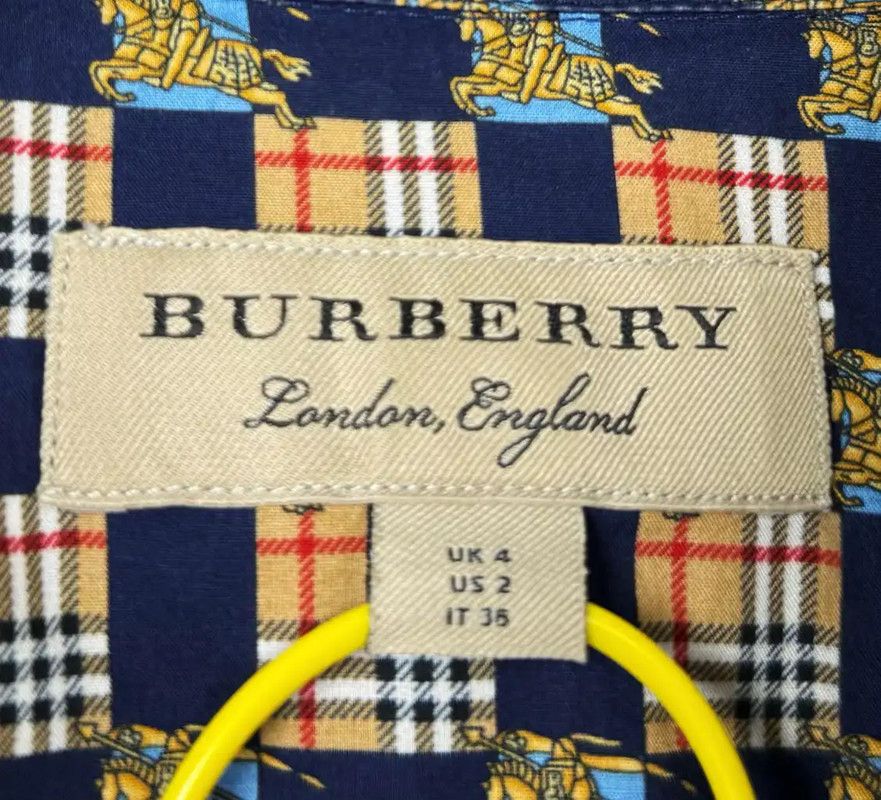 Burberry Burberry Women's Cotton Navy Shirt Size ONE SIZE - 4 Thumbnail