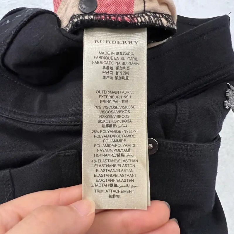 Burberry Burberry Summer Black Cotton Casual Pants Size 24" / US 00 / IT 34 - 4 Thumbnail