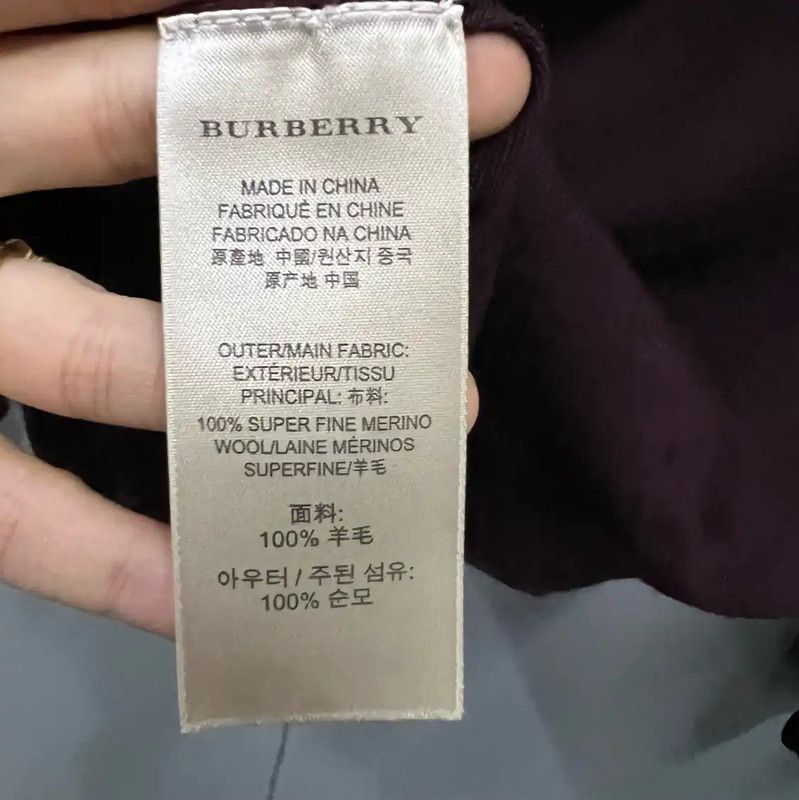 Burberry Burberry L Size Burgundy Wool Knit Sweater Size L / US 10 / IT 46 - 4 Thumbnail