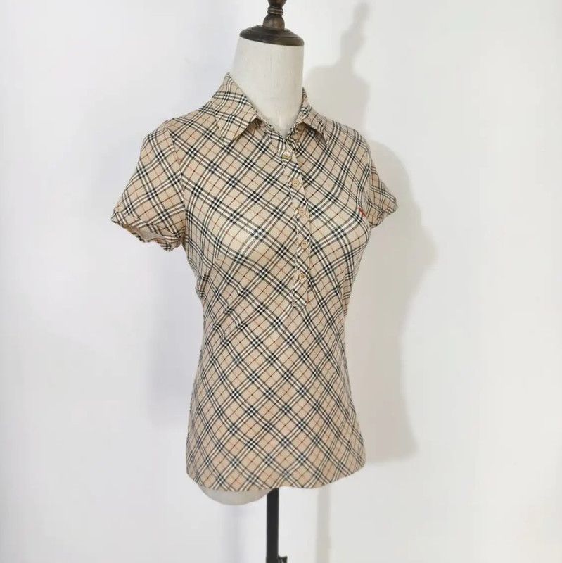 Burberry Burberry Women's Summer Plaid Cotton T-Shirt Size M / US 6-8 / IT 42-44 - 3 Thumbnail