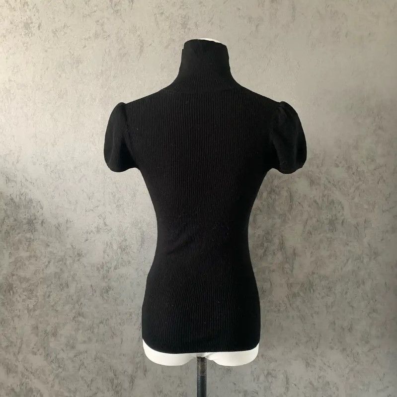 Burberry Burberry Black Wool Short Sleeve T-Shirt Size M / US 6-8 / IT 42-44 - 5 Thumbnail