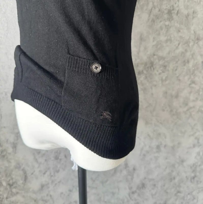 Burberry Burberry Black Wool Short Sleeve T-Shirt Size M / US 6-8 / IT 42-44 - 4 Thumbnail