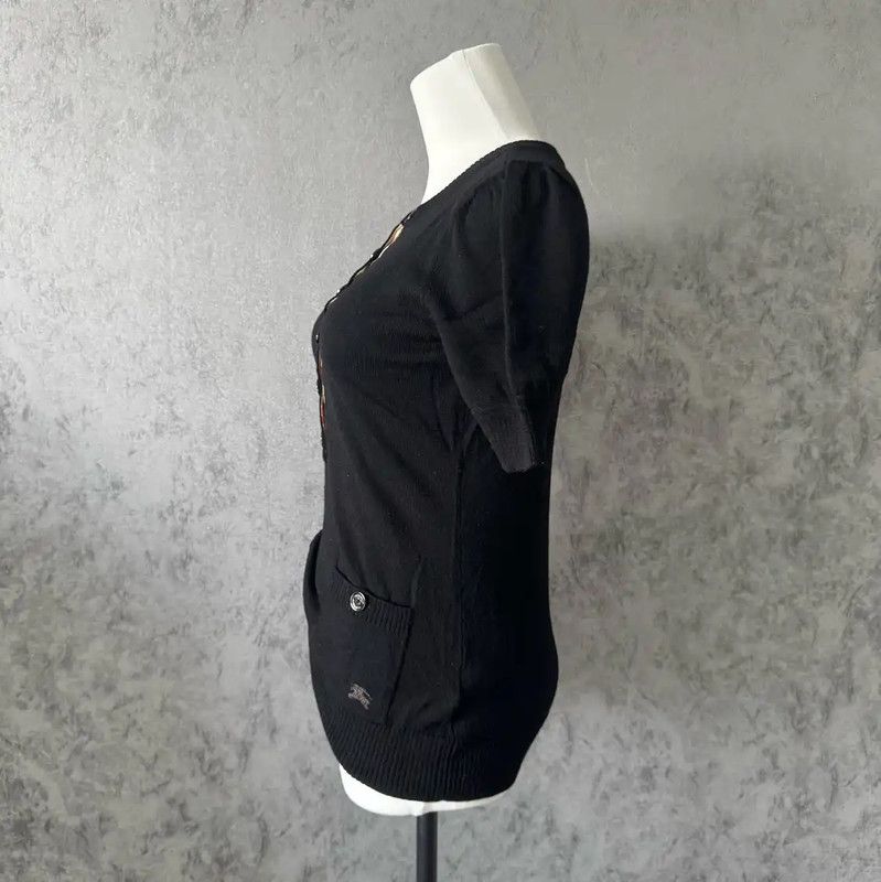 Burberry Burberry Black Wool Short Sleeve T-Shirt Size M / US 6-8 / IT 42-44 - 5 Thumbnail