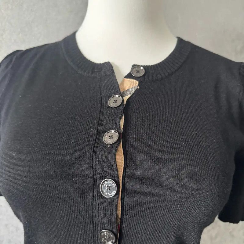Burberry Burberry Black Wool Short Sleeve T-Shirt Size M / US 6-8 / IT 42-44 - 3 Thumbnail