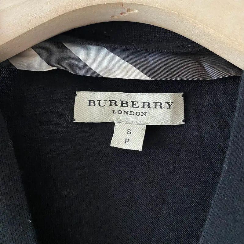 Burberry Burberry Black Wool Long Sleeve Cardigan for Women Size S / US 4 / IT 40 - 8 Thumbnail