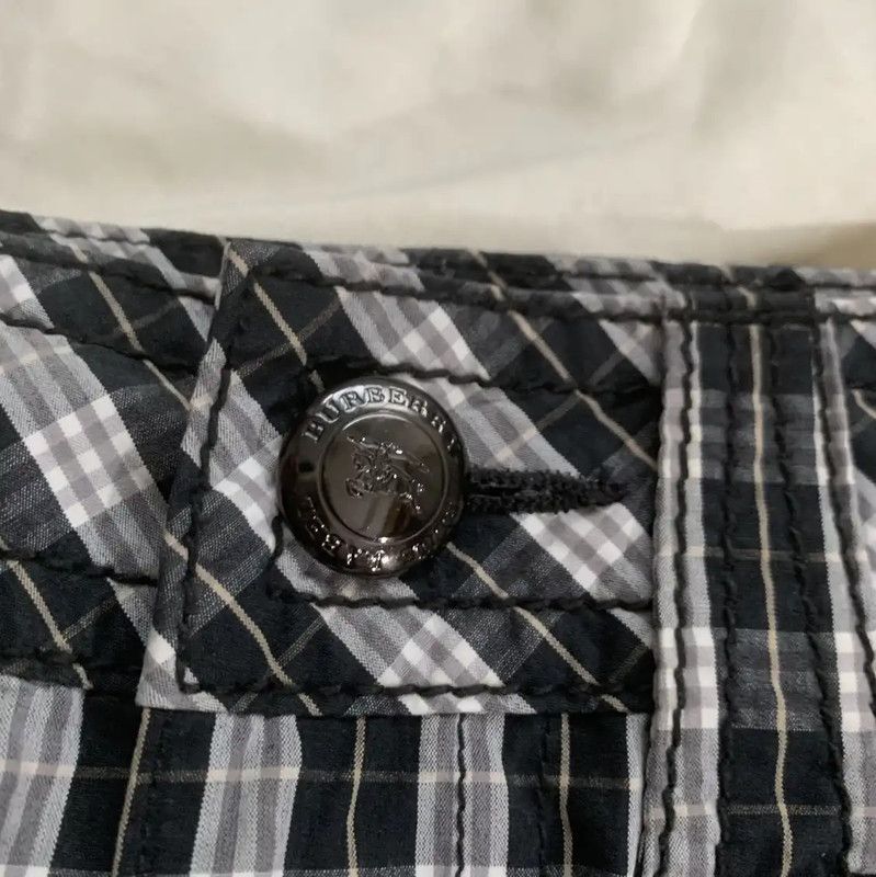 Burberry Burberry Black Cotton Check Mini Skirt Size 28" / US 6 / IT 42 - 2 Thumbnail