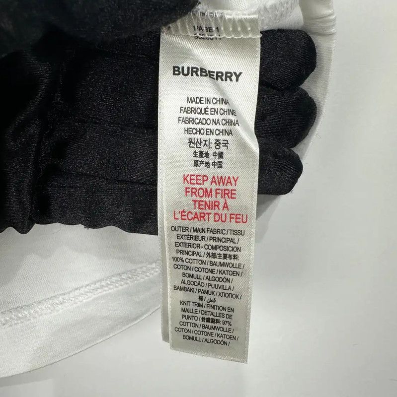 Burberry Burberry White Cotton Women's T-Shirt Size L / US 10 / IT 46 - 5 Thumbnail