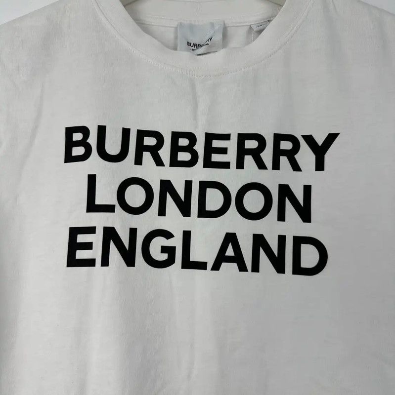 Burberry Burberry White Cotton Women's T-Shirt Size L / US 10 / IT 46 - 4 Thumbnail
