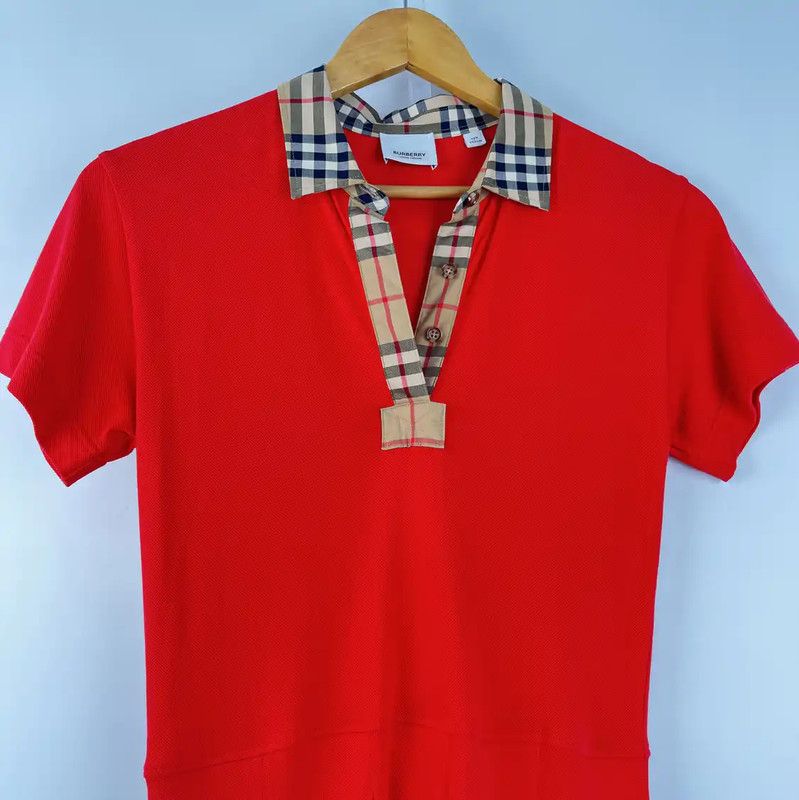 Burberry Burberry Red Summer Dress for Women Size XS / US 0-2 / IT 36-38 - 3 Thumbnail