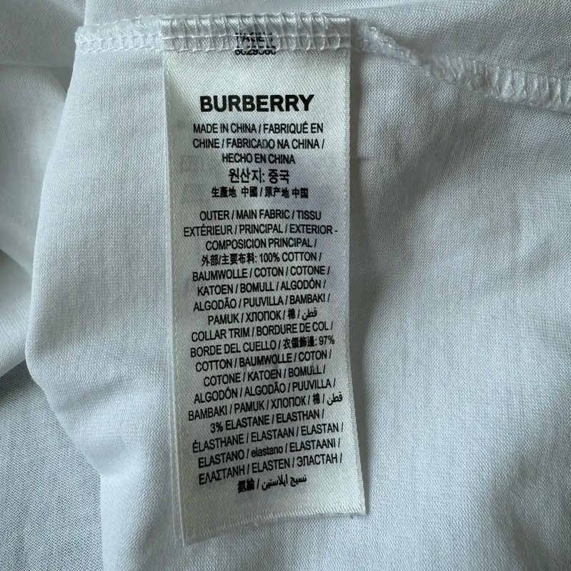 Burberry Burberry White Cotton Logo T-shirt for Women Size S / US 4 / IT 40 - 6 Thumbnail