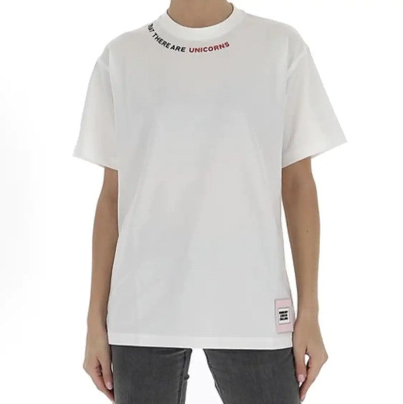 Burberry Burberry White Cotton Logo T-shirt for Women Size S / US 4 / IT 40 - 8 Thumbnail