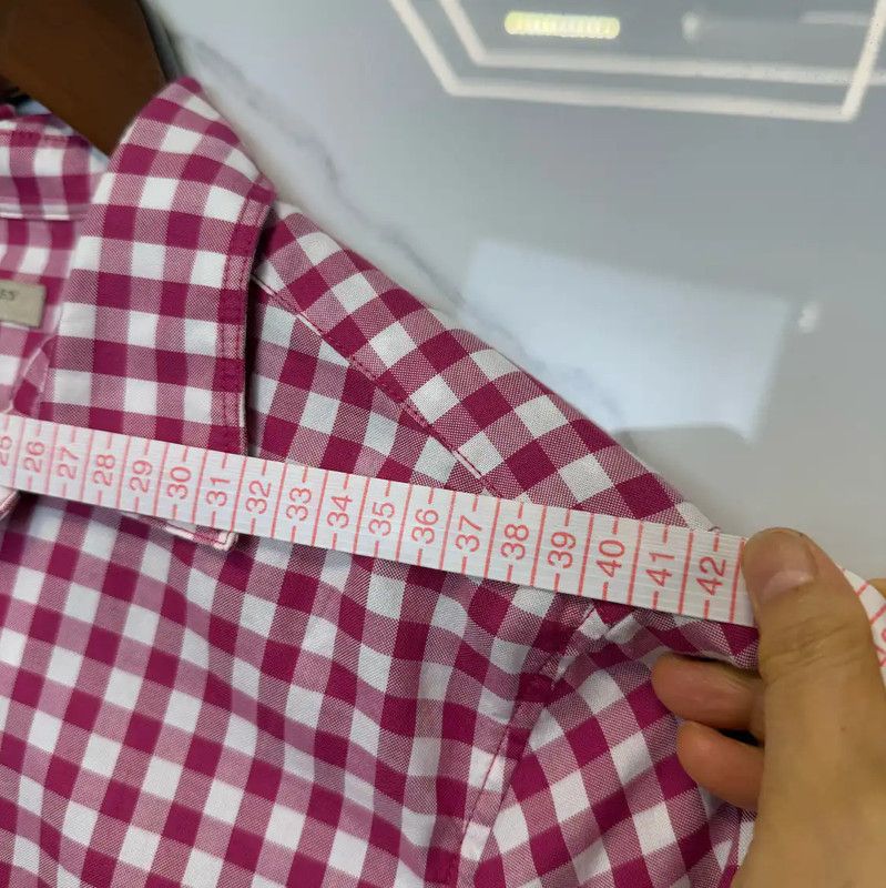 Burberry Burberry Pink Check Cotton Long Sleeve Shirt Size S / US 4 / IT 40 - 3 Thumbnail