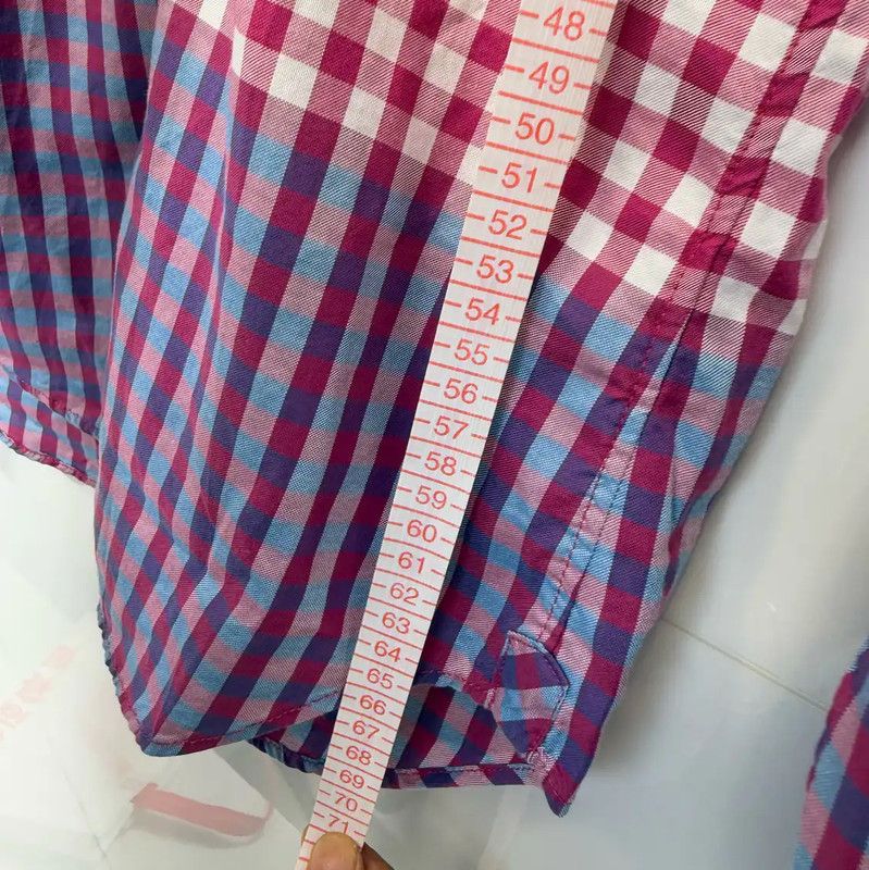 Burberry Burberry Pink Check Cotton Long Sleeve Shirt Size S / US 4 / IT 40 - 7 Thumbnail