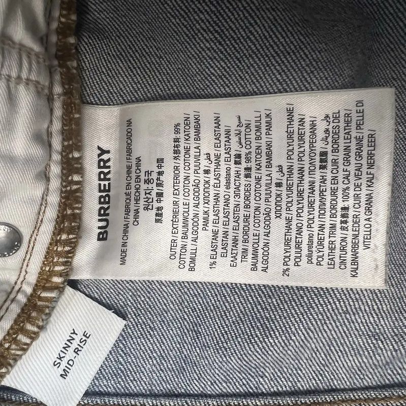 Burberry Burberry Light Blue Denim Women's Jeans Size 23" - 8 Thumbnail