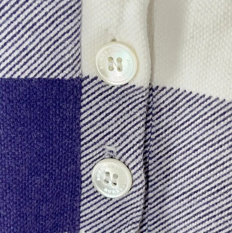 Burberry Burberry White and Purple Checkered Polo Size M / US 6-8 / IT 42-44 - 4 Thumbnail