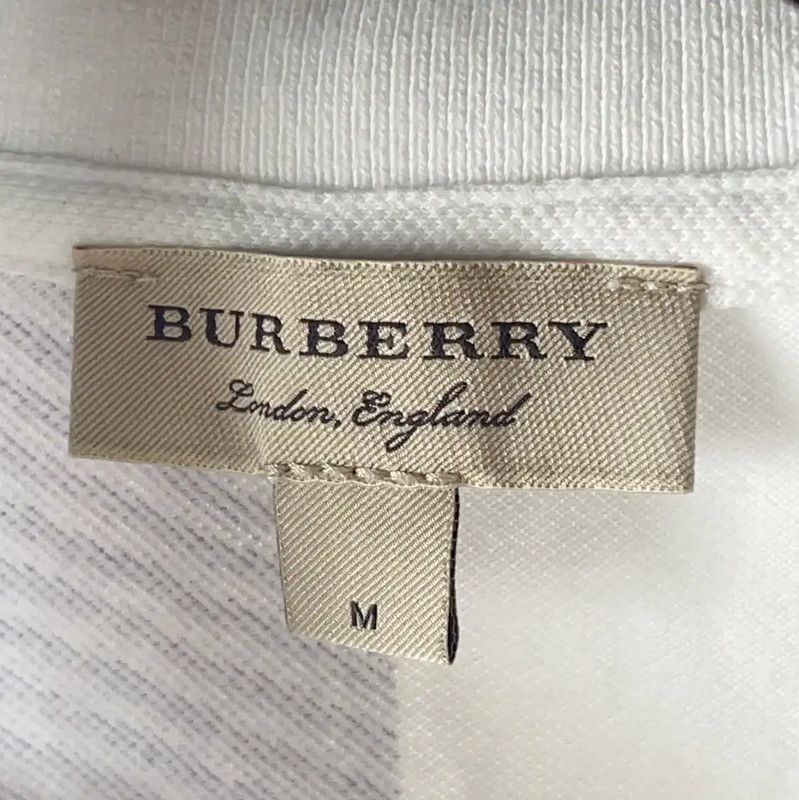 Burberry Burberry White and Purple Checkered Polo Size M / US 6-8 / IT 42-44 - 3 Thumbnail