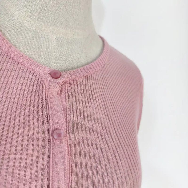 Burberry Burberry Women's Pink Cotton Blend Cardigan Size M / US 6-8 / IT 42-44 - 3 Thumbnail
