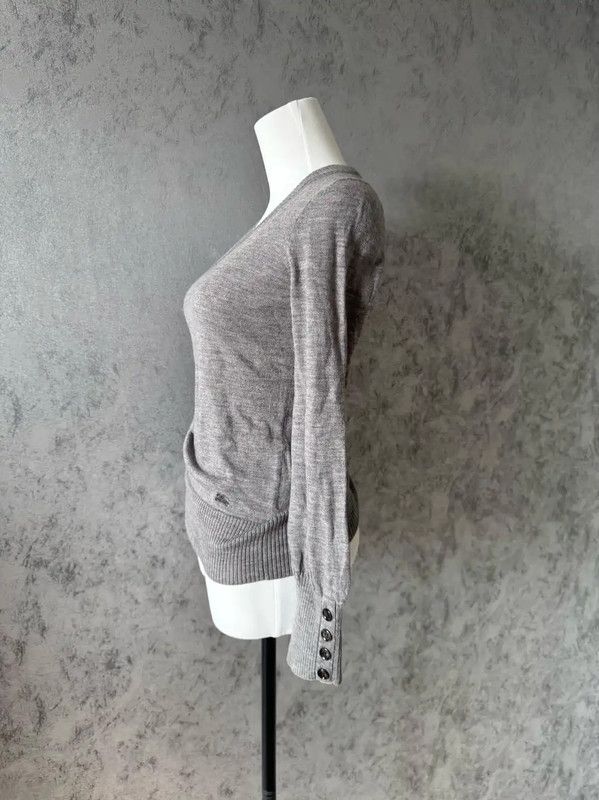 Burberry Gray Wool Long Sleeve Sweater