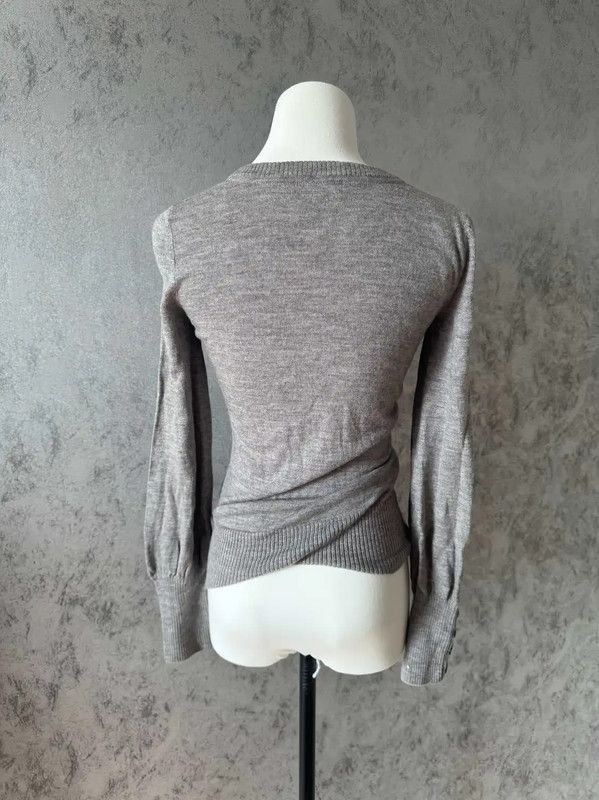 Burberry Gray Wool Long Sleeve Sweater