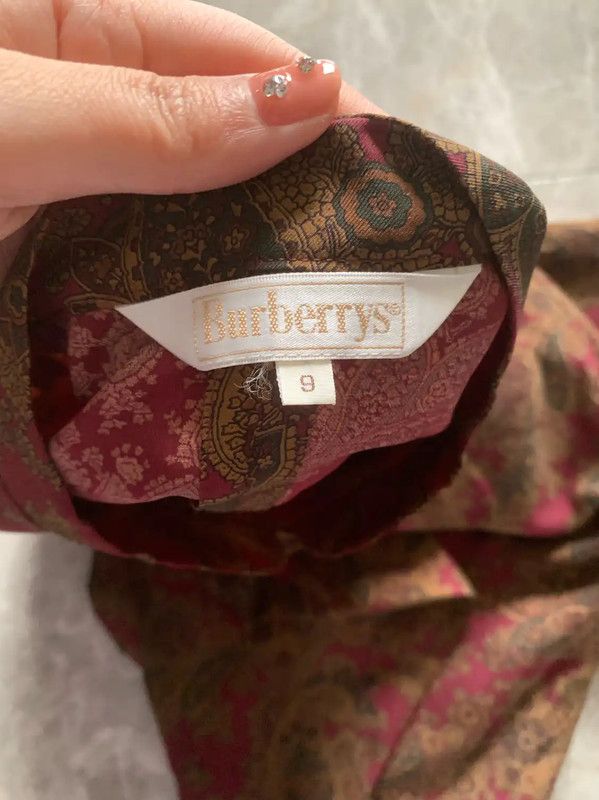 Burberry Burberry Red Long Sleeve Polyester Shirt Size M / US 6-8 / IT 42-44 - 7 Thumbnail