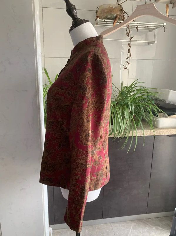 Burberry Burberry Red Long Sleeve Polyester Shirt Size M / US 6-8 / IT 42-44 - 4 Thumbnail