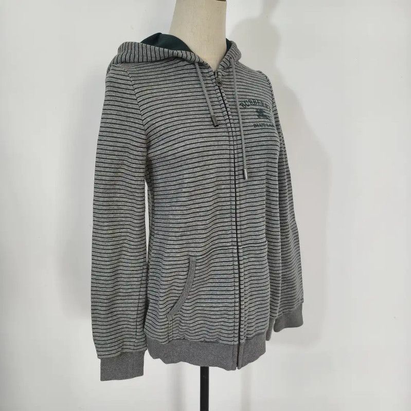 Burberry Burberry Gray Striped Cotton Blend Cardigan Size M / US 6-8 / IT 42-44 - 3 Thumbnail