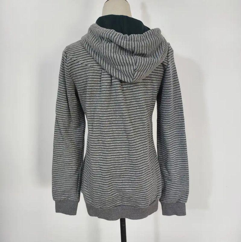 Burberry Burberry Gray Striped Cotton Blend Cardigan Size M / US 6-8 / IT 42-44 - 4 Thumbnail