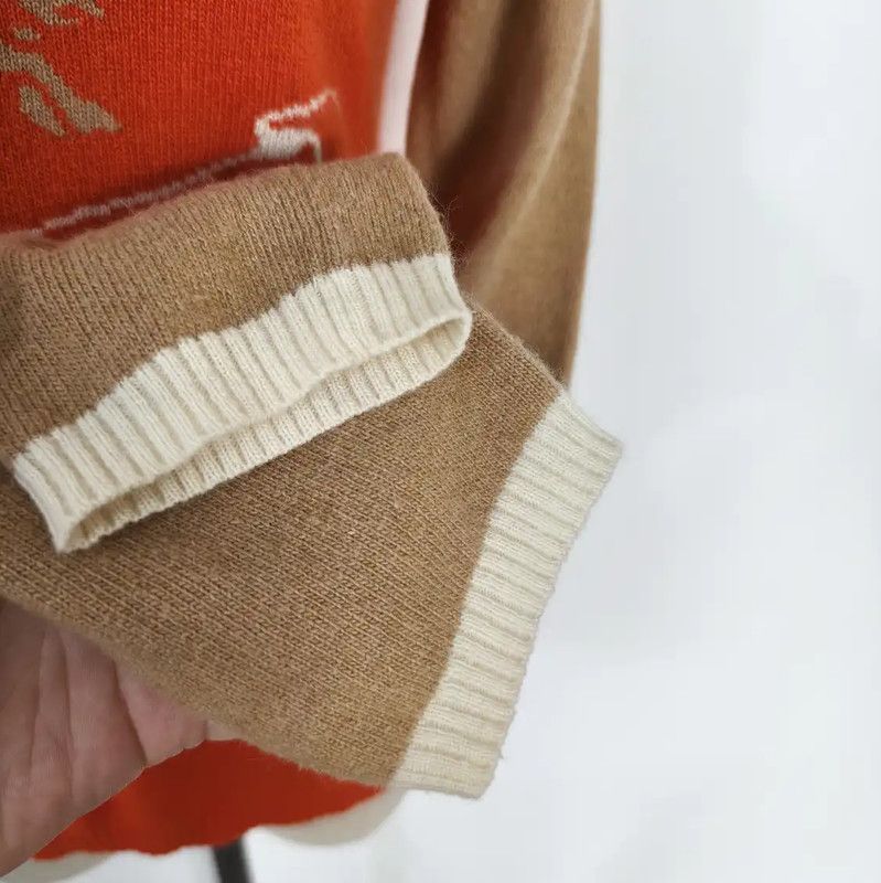 Burberry Burberry Orange Wool Long Sleeve Sweater Size M / US 6-8 / IT 42-44 - 5 Thumbnail