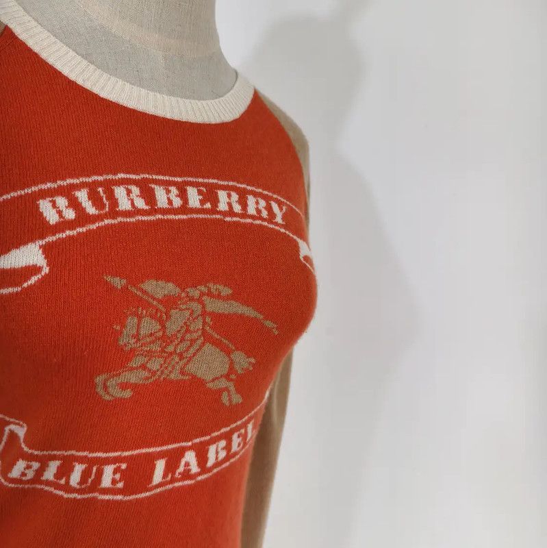 Burberry Burberry Orange Wool Long Sleeve Sweater Size M / US 6-8 / IT 42-44 - 2 Thumbnail