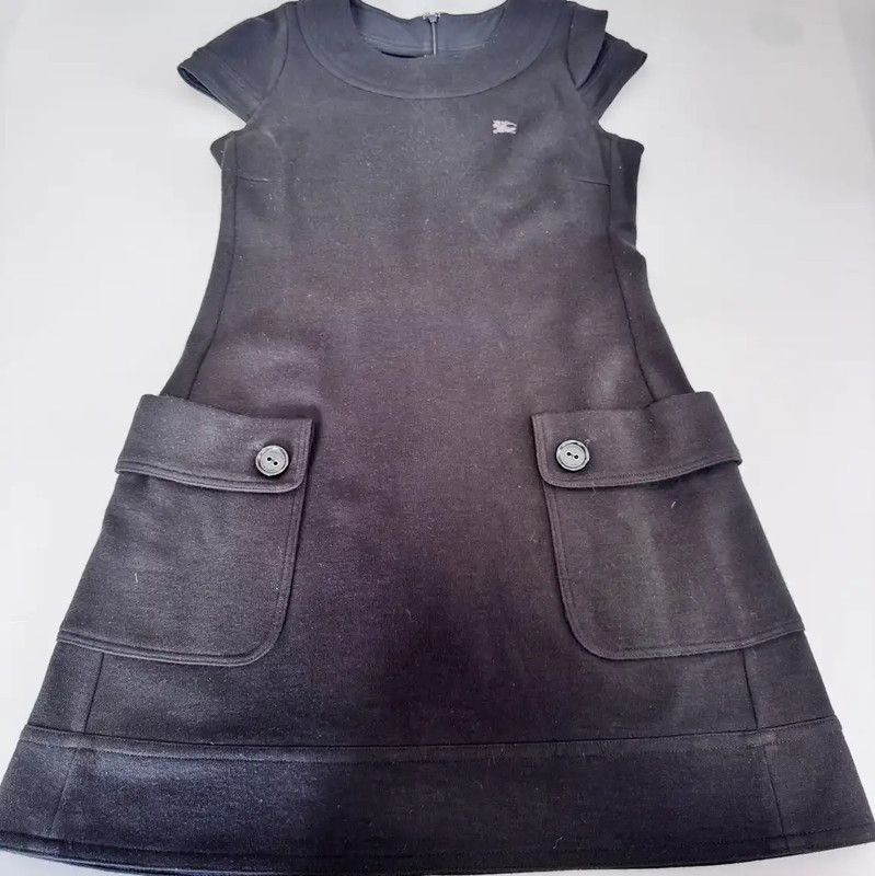 Burberry Burberry Black Wool Blend Short Sleeve Dress Size M / US 6-8 / IT 42-44 - 7 Thumbnail