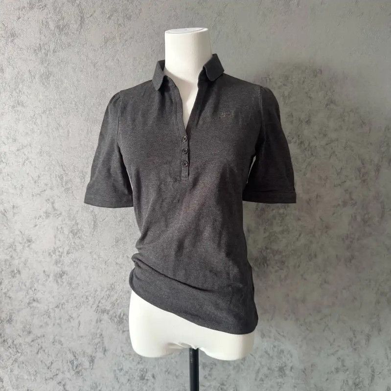 Burberry Burberry Gray Short Sleeve Polo T-Shirt Size S / US 4 / IT 40 - 2 Thumbnail