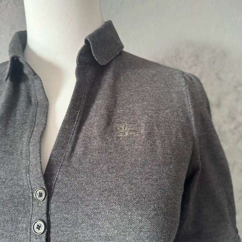 Burberry Burberry Gray Short Sleeve Polo T-Shirt Size S / US 4 / IT 40 - 6 Thumbnail
