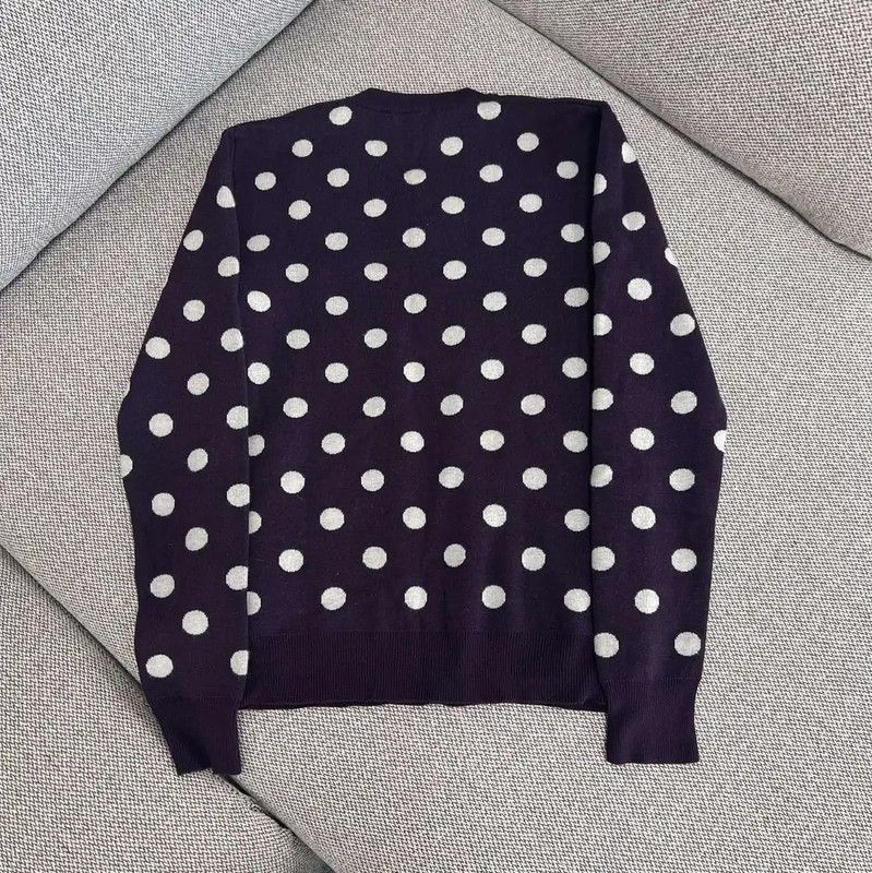 Burberry Burberry Women's Black Polka Dot Knit Sweater Size S / US 4 / IT 40 - 2 Thumbnail