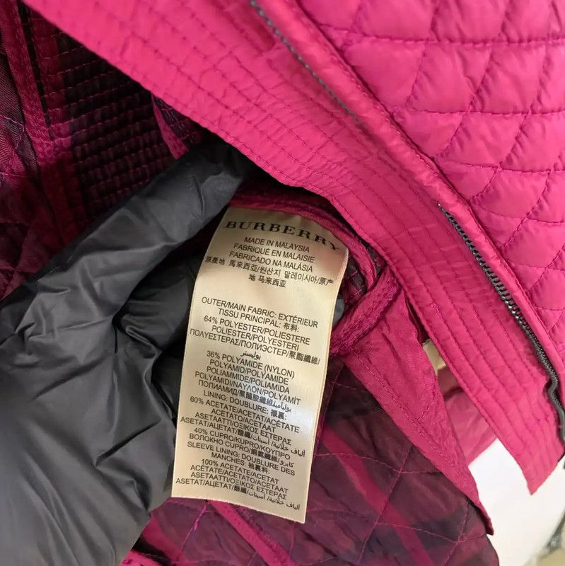 Burberry Burberry Women's Quilted Pink Jacket Size ONE SIZE - 4 Thumbnail