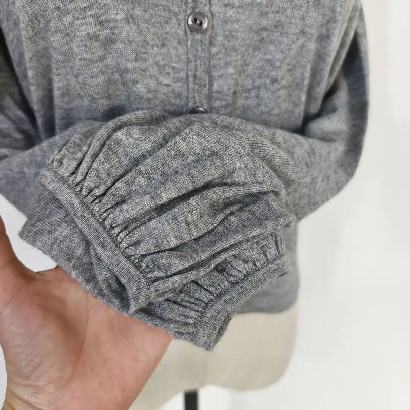 Burberry Burberry Gray Wool Blend Long Sleeve Cardigan Size M / US 6-8 / IT 42-44 - 5 Thumbnail