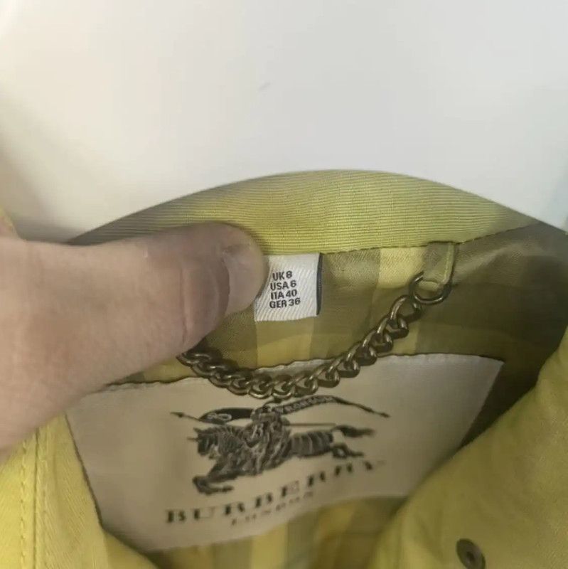 Burberry Burberry Women's Fluorescent Green Trench Coat Size ONE SIZE - 4 Thumbnail