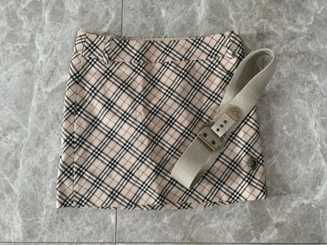Burberry Burberry Khaki Wool Blend Short Skirt Size 23" - 8 Thumbnail