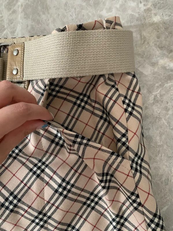 Burberry Burberry Khaki Wool Blend Short Skirt Size 23" - 5 Thumbnail