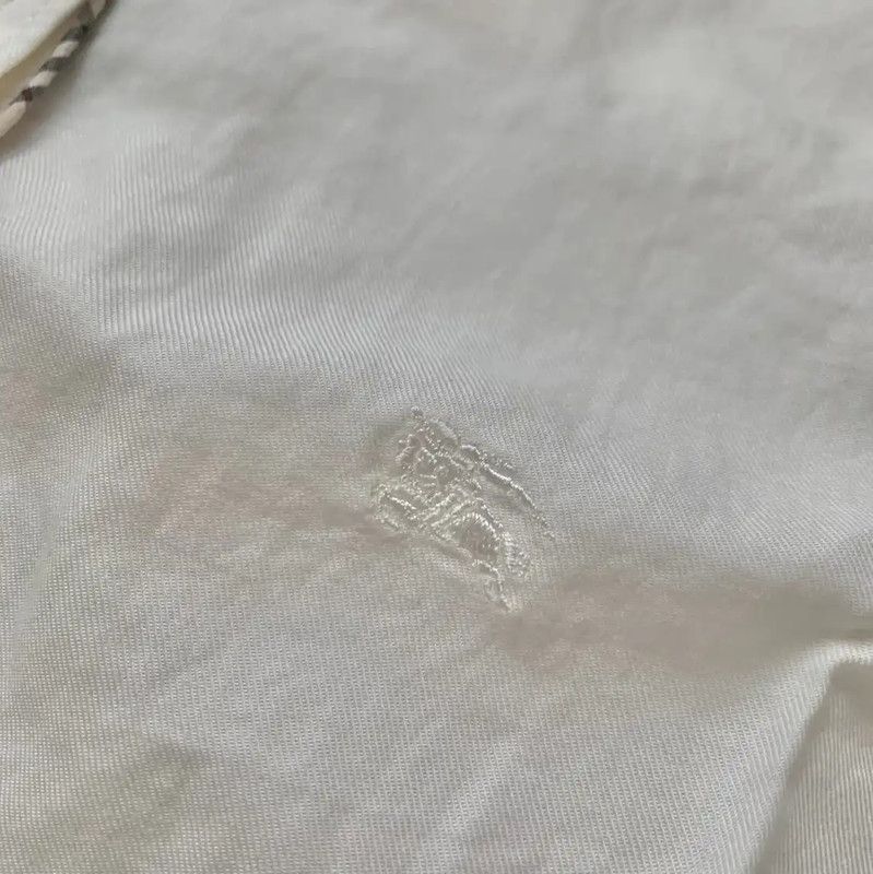 Burberry Burberry Cream Cotton Long Sleeve Shirt Size M / US 6-8 / IT 42-44 - 3 Thumbnail